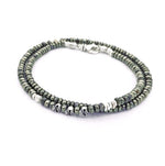 3 Doors Down Pyrite And Skull Double Wrap Bracelet Mens - Rocktonica Mens Jewellery London