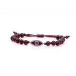 Garnet Evil Eye Bracelet