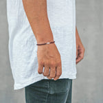 Garnet Evil Eye Mini Bracelet