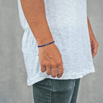 Lapis Round Evil Eye Mini Bracelet