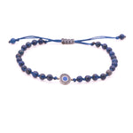 Lapis Round Evil Eye Mini Bracelet
