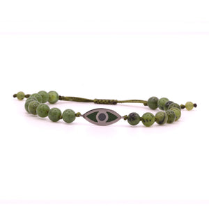 Green Jade Evil Eye Bracelet